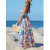 imageCUPSHE Womens Summer Dresses Casual Spring V Neck Sleeveless Floral Beach Vacation Long Spaghetti Strap Flowy Maxi DressPurple Floral
