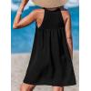 imageCUPSHE Women Swimsuit Cover Ups Halter Sleeveless Hollow Out Casual Loose Beach Coverup DressBlack