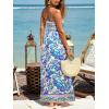imageCUPSHE Womens Maxi Dress Ditsy Floral Smocked Summer Sundress Sleeveless Ruffled Spaghetti Straps Long Beach Formal DressBlue Purple