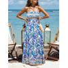 imageCUPSHE Womens Maxi Dress Ditsy Floral Smocked Summer Sundress Sleeveless Ruffled Spaghetti Straps Long Beach Formal DressBlue Purple