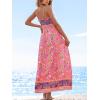 imageCUPSHE Womens Maxi Dress Ditsy Floral Smocked Summer Sundress Sleeveless Ruffled Spaghetti Straps Long Beach Formal DressFuchsia Pink