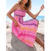 imageCUPSHE Womens Maxi Dress Ditsy Floral Smocked Summer Sundress Sleeveless Ruffled Spaghetti Straps Long Beach Formal DressHot Pink