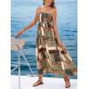 imageCUPSHE Womens Maxi Dress Ditsy Floral Smocked Summer Sundress Sleeveless Ruffled Spaghetti Straps Long Beach Formal DressLight Green Paisley