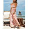 imageCUPSHE Womens Maxi Dress Ditsy Floral Smocked Summer Sundress Sleeveless Ruffled Spaghetti Straps Long Beach Formal DressPink Printed
