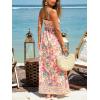 imageCUPSHE Womens Maxi Dress Ditsy Floral Smocked Summer Sundress Sleeveless Ruffled Spaghetti Straps Long Beach Formal DressPink Printed