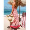 imageCUPSHE Womens Maxi Dress Ditsy Floral Smocked Summer Sundress Sleeveless Ruffled Spaghetti Straps Long Beach Formal DressRed Tropical