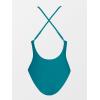 imageCUPSHE Women Swimsuit One Piece Bathing Suit Deep V Neck Crisscross Back Adjustable StrapTeal