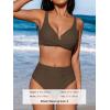imageCUPSHE Womens Bikini Sets High Waisted Swimsuit Underwire Adjustable Straps Twisted Hook Full Coverage BottomChocolate Brown