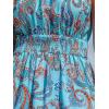 imageCUPSHE Womens Halter Neck Boho Summer Dress Smocked Waist Mini Dresses Sleeveless Vacation Short Casual Flowy SundressBlue