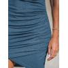 imageCUPSHE Womens Knit Ruched Mini Dress Ruffle Hem Crew Neck Short Sleeve Bodycon Summer DressesBlue