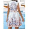 imageCUPSHE Womens Mini Dresses V Neck Summer Beach Floral Sleeveless Formal Short Dress Flowy Casual Wedding Guest DressLight Pink