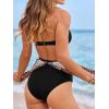 imageCUPSHE Womens One Piece Swimsuit Halter Plunging Neck Bathing Suit Wide Straps Underwire Ruched Back HookLeopardBlack