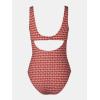 imageCUPSHE Womens One Piece Swimsuit Square Neck Bathing Suit Wide Straps Back Hook Cutout Ruched SwimwearBrick RedGeo