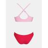imageCUPSHE Womens Two Piece Bikini Set Floral Print Knot Bunny TiePinkRed