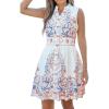 imageCUPSHE Womens Mini Dresses V Neck Summer Beach Floral Sleeveless Formal Short Dress Flowy Casual Wedding Guest DressLight Pink