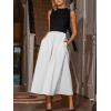imageCUPSHE Casual Dress for Women 2025 Round Neck Sleeveless Tank Block Skirt Pockets Maxi Formal DressWhite