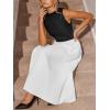imageCUPSHE Casual Dress for Women 2025 Round Neck Sleeveless Tank Block Skirt Pockets Maxi Formal DressWhite
