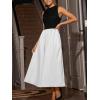 imageCUPSHE Casual Dress for Women 2025 Round Neck Sleeveless Tank Block Skirt Pockets Maxi Formal DressWhite