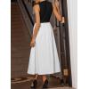 imageCUPSHE Casual Dress for Women 2025 Round Neck Sleeveless Tank Block Skirt Pockets Maxi Formal DressWhite