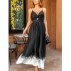 imageCUPSHE Women Casual Dress Beach Sleeveless V Neck Summer Cutout Spaghetti Straps Formal Maxi Sun DressesBblack