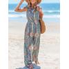 imageCUPSHE Womens Jumpsuits Sleeveless Floral One Shoulder Wide Leg Long Pants 2025 Trendy Travel Outfit PocketBlue Print