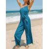 imageCUPSHE Womens Jumpsuits Sleeveless Floral One Shoulder Wide Leg Long Pants 2025 Trendy Travel Outfit PocketOcean Blue