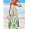 imageCUPSHE Womens Maxi Dress Floral Print Twisted V Neck Sleeveless Long Dress Summer Casual DressBeige Tropical