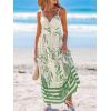 imageCUPSHE Womens Maxi Dress Floral Print Twisted V Neck Sleeveless Long Dress Summer Casual DressBeige Tropical