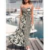 imageCUPSHE Womens Maxi Dress Floral Print Twisted V Neck Sleeveless Long Dress Summer Casual DressBlack Paisley