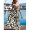 imageCUPSHE Womens Maxi Dress Floral Print Twisted V Neck Sleeveless Long Dress Summer Casual DressBlack Paisley