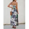 imageCUPSHE Womens Maxi Dress Floral Print Twisted V Neck Sleeveless Long Dress Summer Casual DressNavyblue