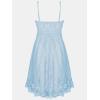 imageCUPSHE Womens Mini Dress Lace Boho Tassel VNeck Flare Ruffle Adjustable Straps Beach Summer Short DressBluemini