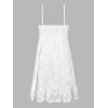 imageCUPSHE Womens Mini Dress Lace Boho Tassel VNeck Flare Ruffle Adjustable Straps Beach Summer Short DressWhitemini