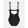 imageCUPSHE Womens One Piece Swimsuit Asymmetrical High Neck Bathing Suit Cutout Adjustable Wide Straps Back Hook SwimwearBlack