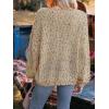imageCUPSHE Womens Pullover Sweater Rainbow Pom Ribbed Knit Long Sleeve Fall Colorful Jumper TopsTeddy