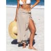 imageCUPSHE Womens Sarong Cover Up Chiffon Swimwear Wrap Skirt Self Tie Ruffle Beach Cover UpsBeige