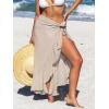 imageCUPSHE Womens Sarong Cover Up Chiffon Swimwear Wrap Skirt Self Tie Ruffle Beach Cover UpsBeige