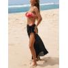 imageCUPSHE Womens Sarong Cover Up Chiffon Swimwear Wrap Skirt Self Tie Ruffle Beach Cover UpsBlack