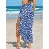 imageCUPSHE Womens Sarong Cover Up Chiffon Swimwear Wrap Skirt Self Tie Ruffle Beach Cover UpsBlue Tulip