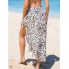 imageCUPSHE Womens Sarong Cover Up Chiffon Swimwear Wrap Skirt Self Tie Ruffle Beach Cover UpsLeopard