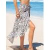 imageCUPSHE Womens Sarong Cover Up Chiffon Swimwear Wrap Skirt Self Tie Ruffle Beach Cover UpsLeopard