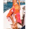 imageCUPSHE Womens Sarong Cover Up Chiffon Swimwear Wrap Skirt Self Tie Ruffle Beach Cover UpsOrange Tie Dye