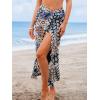 imageCUPSHE Womens Sarong Cover Up Chiffon Swimwear Wrap Skirt Self Tie Ruffle Beach Cover UpsPaisley
