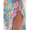 imageCUPSHE Womens Sarong Cover Up Chiffon Swimwear Wrap Skirt Self Tie Ruffle Beach Cover UpsPink Floral