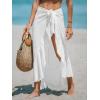 imageCUPSHE Womens Sarong Cover Up Chiffon Swimwear Wrap Skirt Self Tie Ruffle Beach Cover UpsWhite