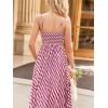 imageCUPSHE Womens Summer Maxi Dress Casual Sleeveless Square Neck Striped Beach Long Dress with PocketsLavender Wavy Striped
