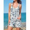 imageCUPSHE Womens Summer Sleeveless Overall Adjustable Loose Jumpsuit Beach Romper Travel Vacation Outfits with PocketsFloral Print