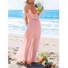imageCUPSHE Womens Sweetheart Neck Sleeveless Wrap Ruffled Maxi Dress Bridesmaid Wedding Formal DressesPink