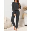 imageCUPSHE Womens Two Piece Outfit Sweatsuits Set Long Sleeve Loungewear Tracksuit Jogger SetDark Grey