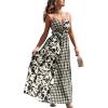 imageCUPSHE Womens Maxi Dress Floral Print Twisted V Neck Sleeveless Long Dress Summer Casual DressBlack Paisley